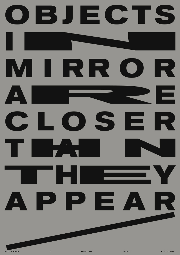 Plakat | Reflexion | Mirror | Typografie