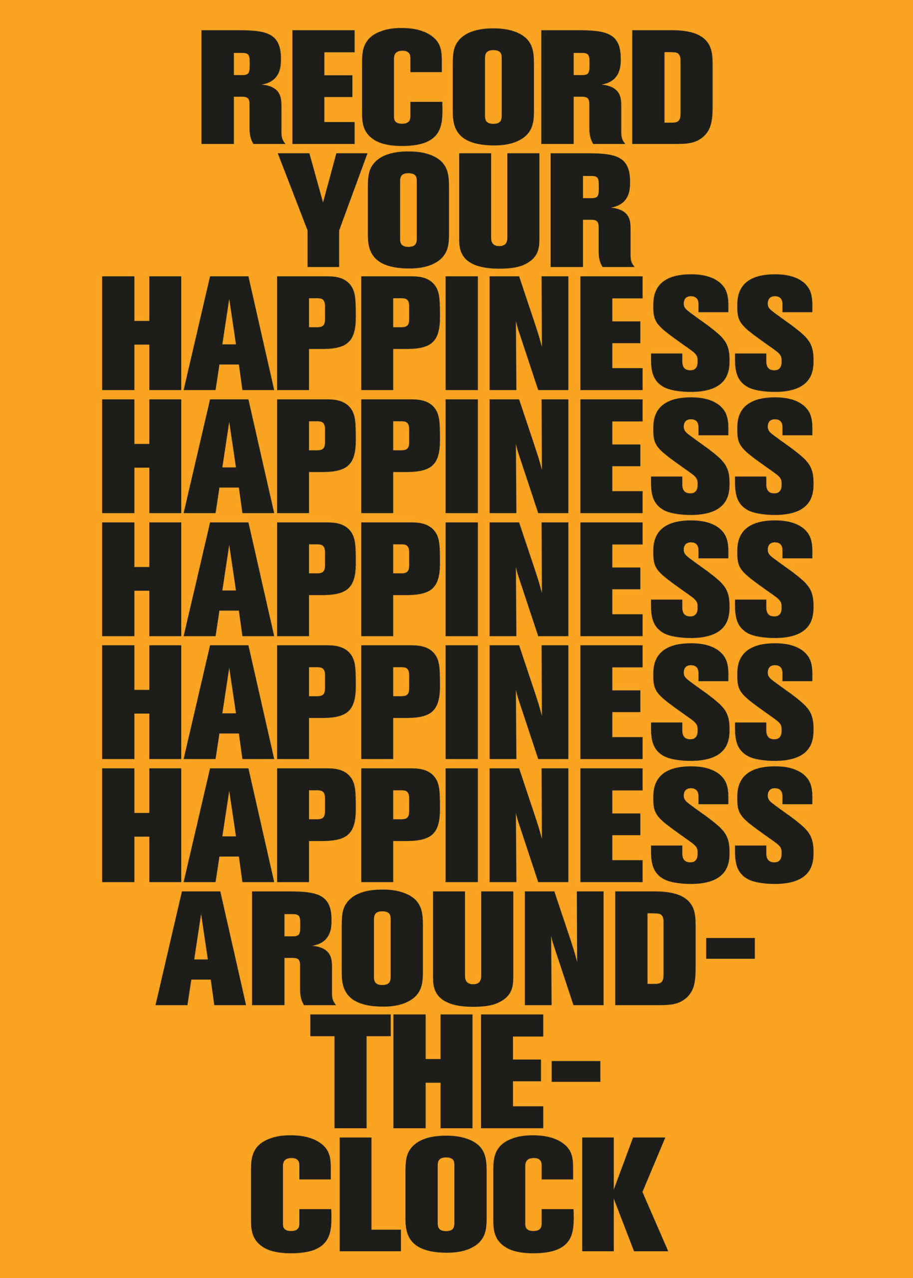 Daniel Angermann – Happiness 9to5 – Poster | Typografie | Schrift | Design Poster | Typografie | Schrift | Design