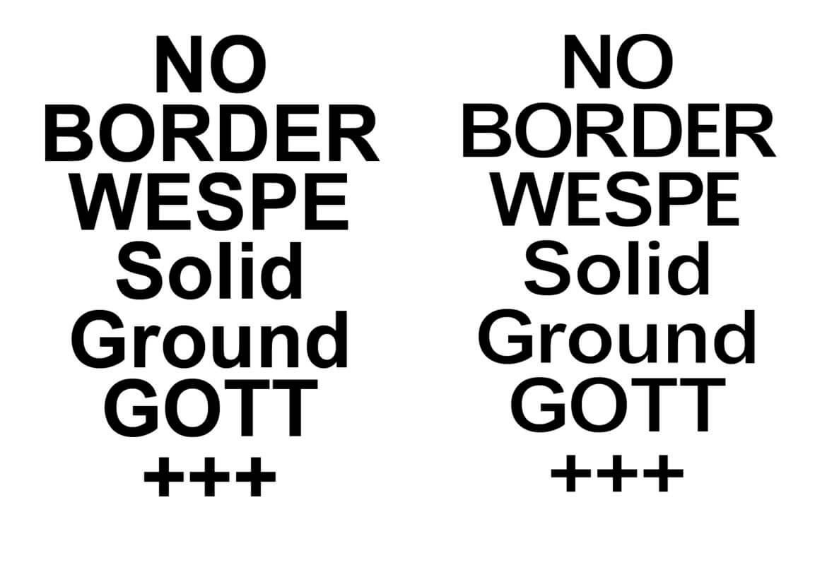 Typeface | Barial | Arial | Alternate