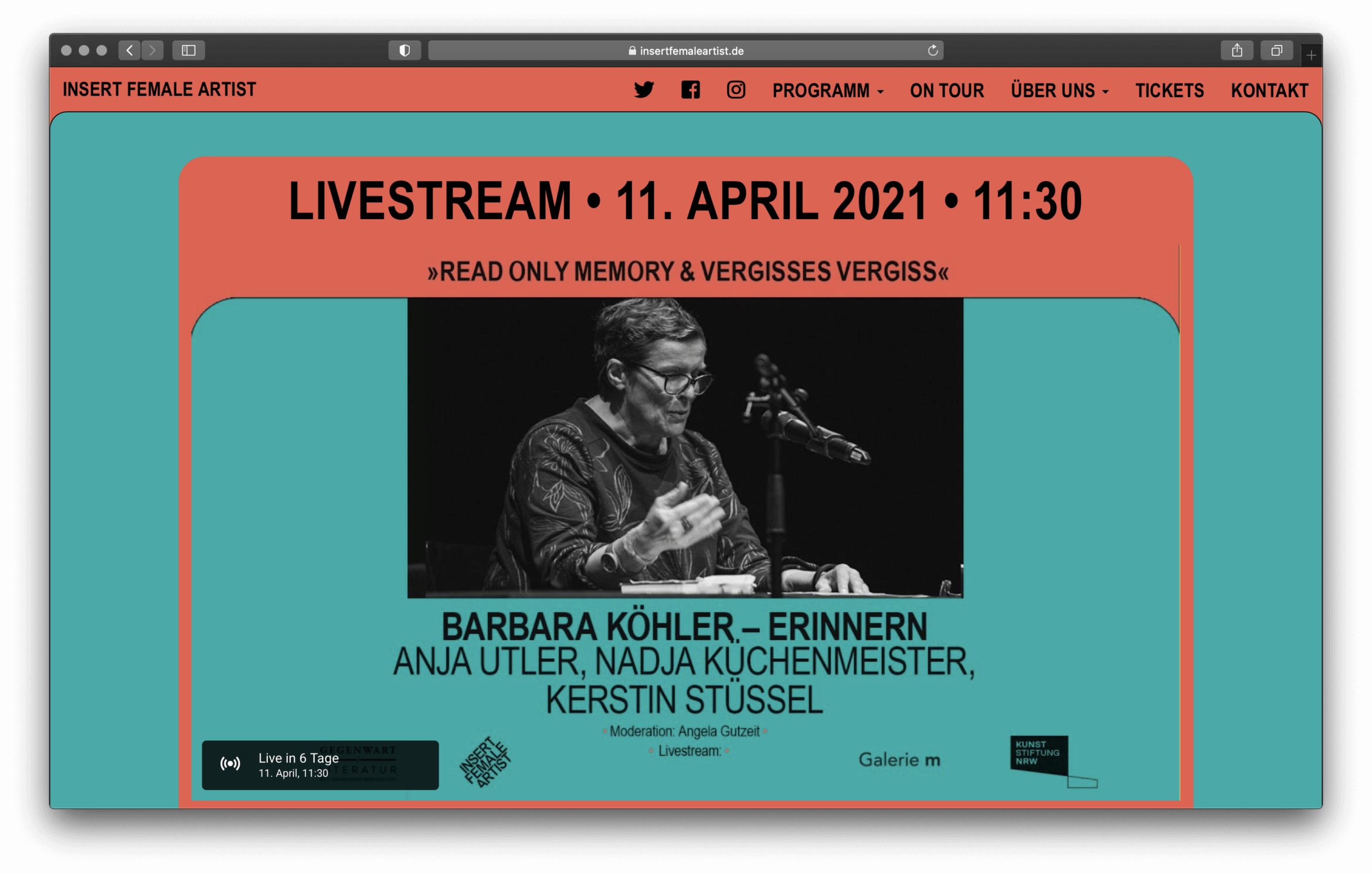 Programm | Insert female artist | köln