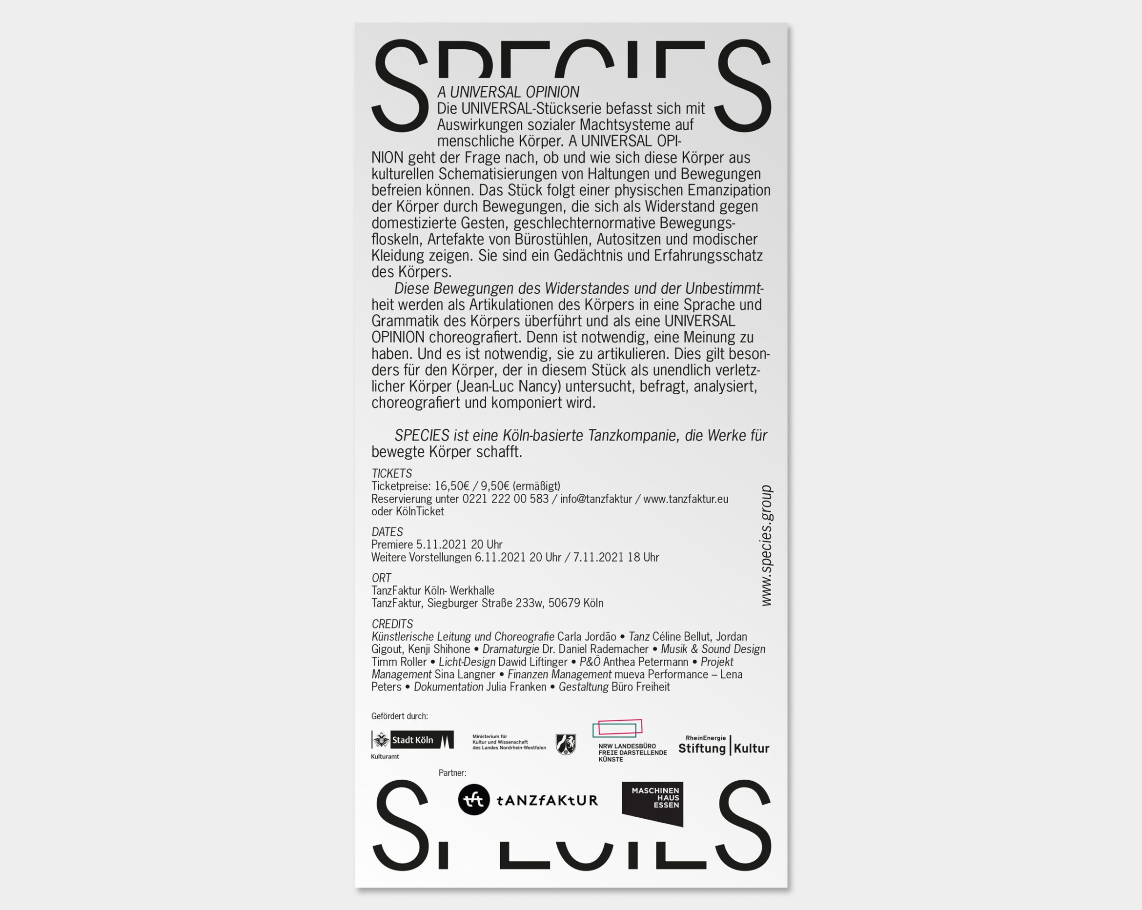 Plakat | Tanz | Köln | Haut