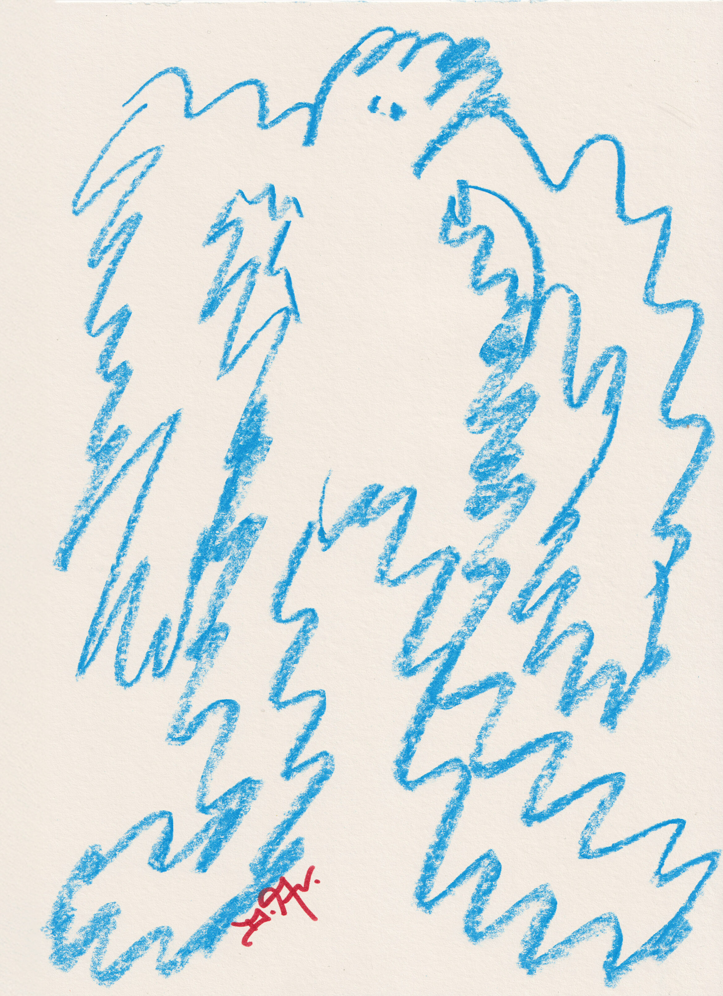 Zeichnung | Kreide | Papier | Abstrakt | Engel