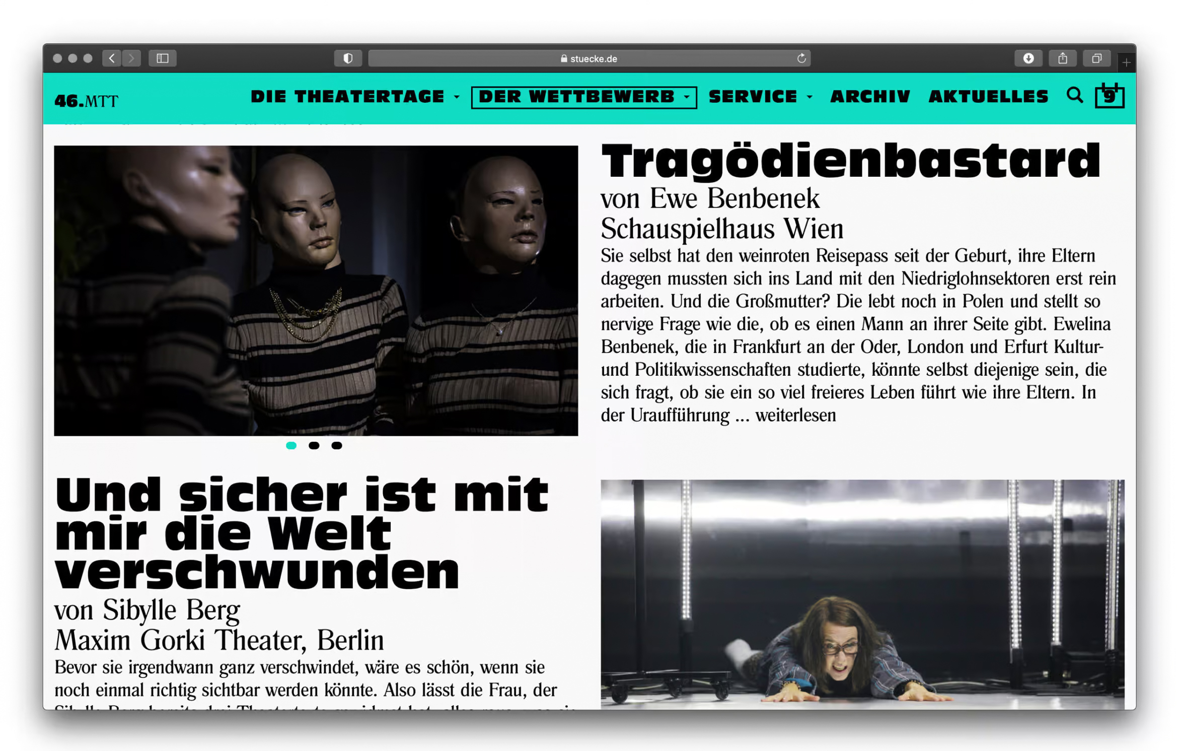 Website | UX | UI | Design | Mülheimer Theatertage | Webdesign | Daniel Angermann