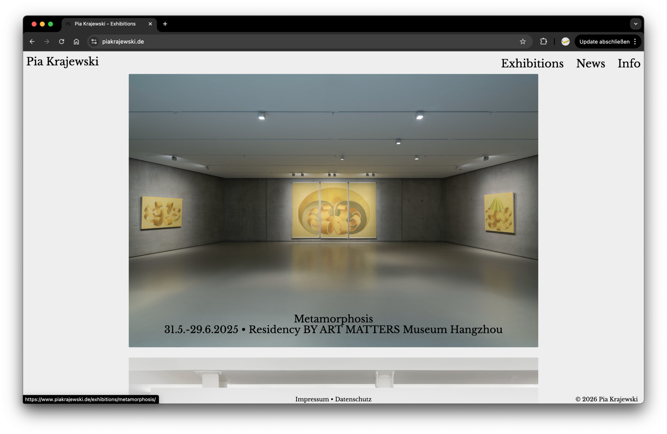 Website | UX | UI | Design | Pia Krajewski | Webdesign | Portfolio | Daniel Angermann