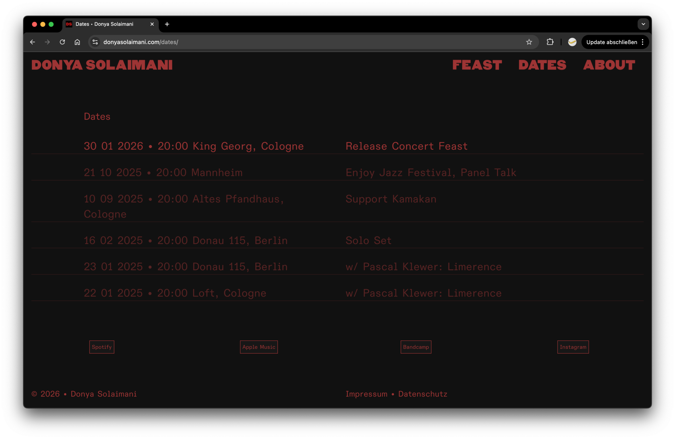 Website | UX | UI | Design | Donya Solaimani | Typography | Daniel Angermann