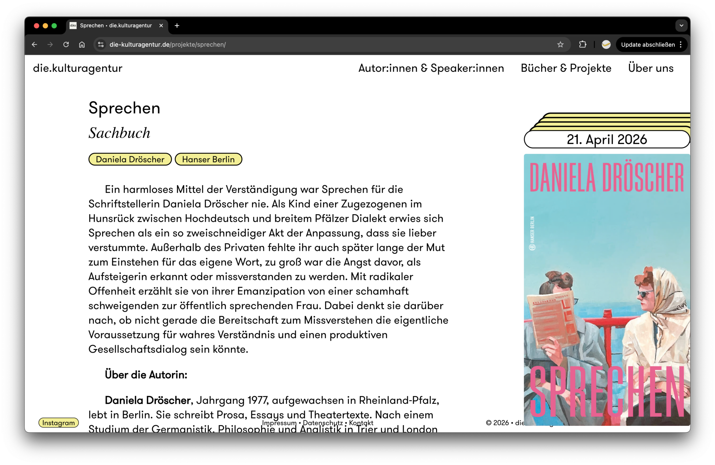 Website | UX | UI | Design | die kulturagentur | Webdesign | Daniel Angermann